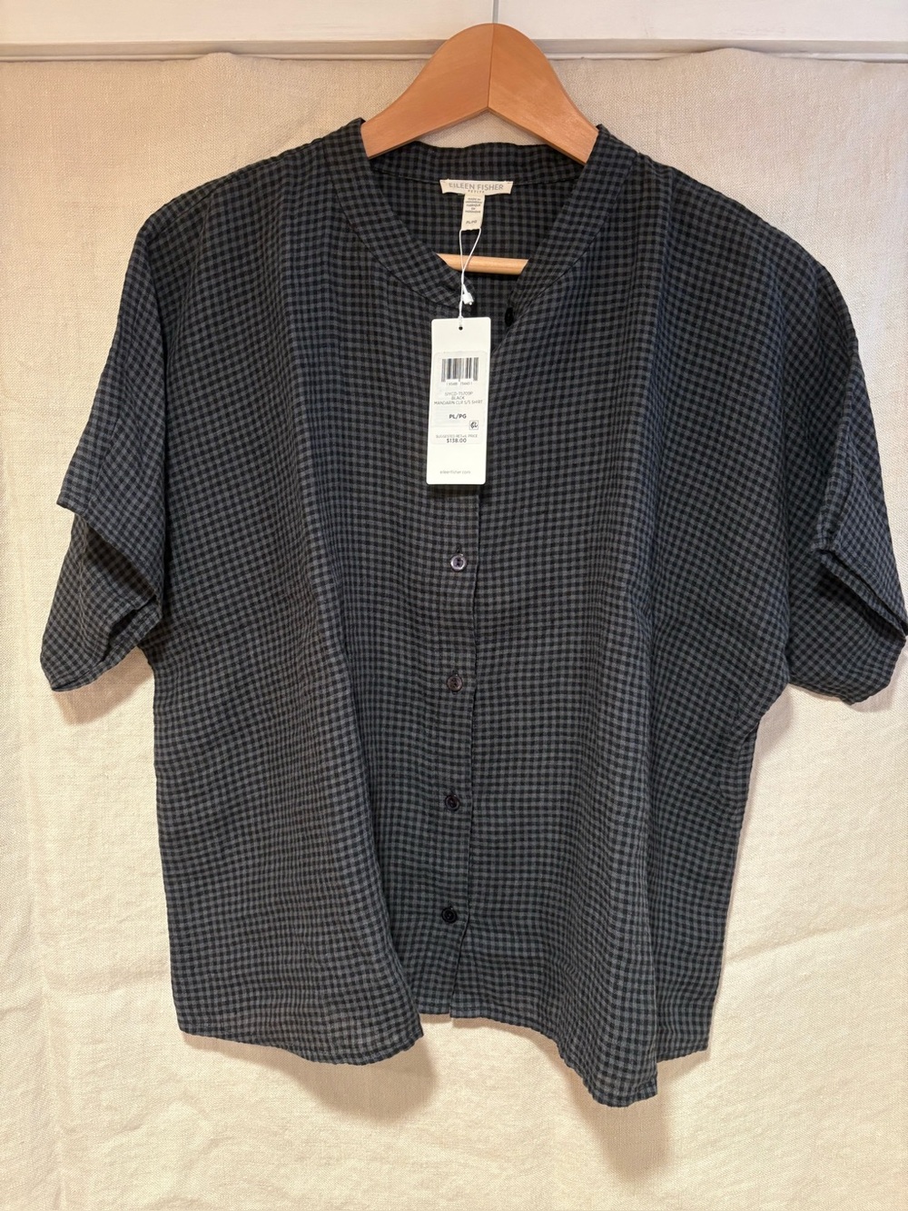 EILEEN FISHER linen shirt, PL, NWT